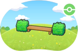 Banc près de buissons