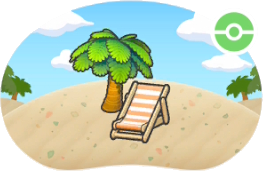 Chaise de plage sous un arbre