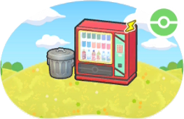 Distributeur avec poubelle