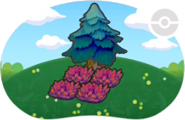 Hautes herbes rouges sous un arbre