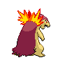 Typhlosion femelle shiny dans Noire et Blanche