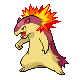 Typhlosion femelle shiny dans Diamant et Perle